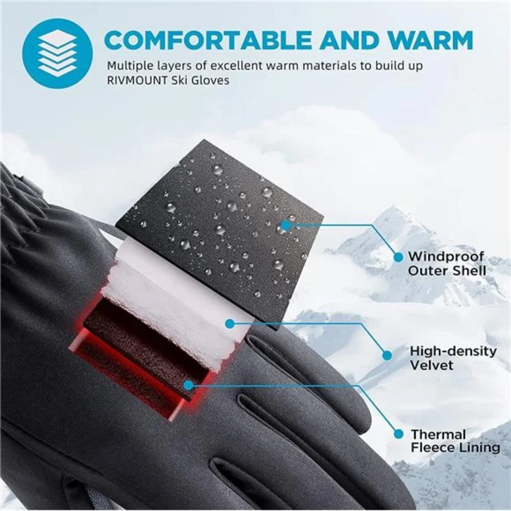 Women's Winter Gloves Waterproof Touch Screen Gloves